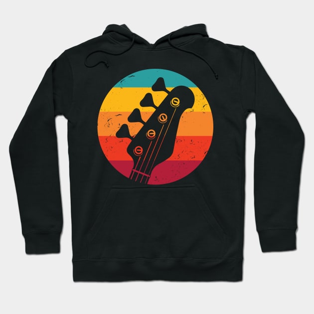 Vintage Bass Guitar Bassist And Bass Player Hoodie by swissles